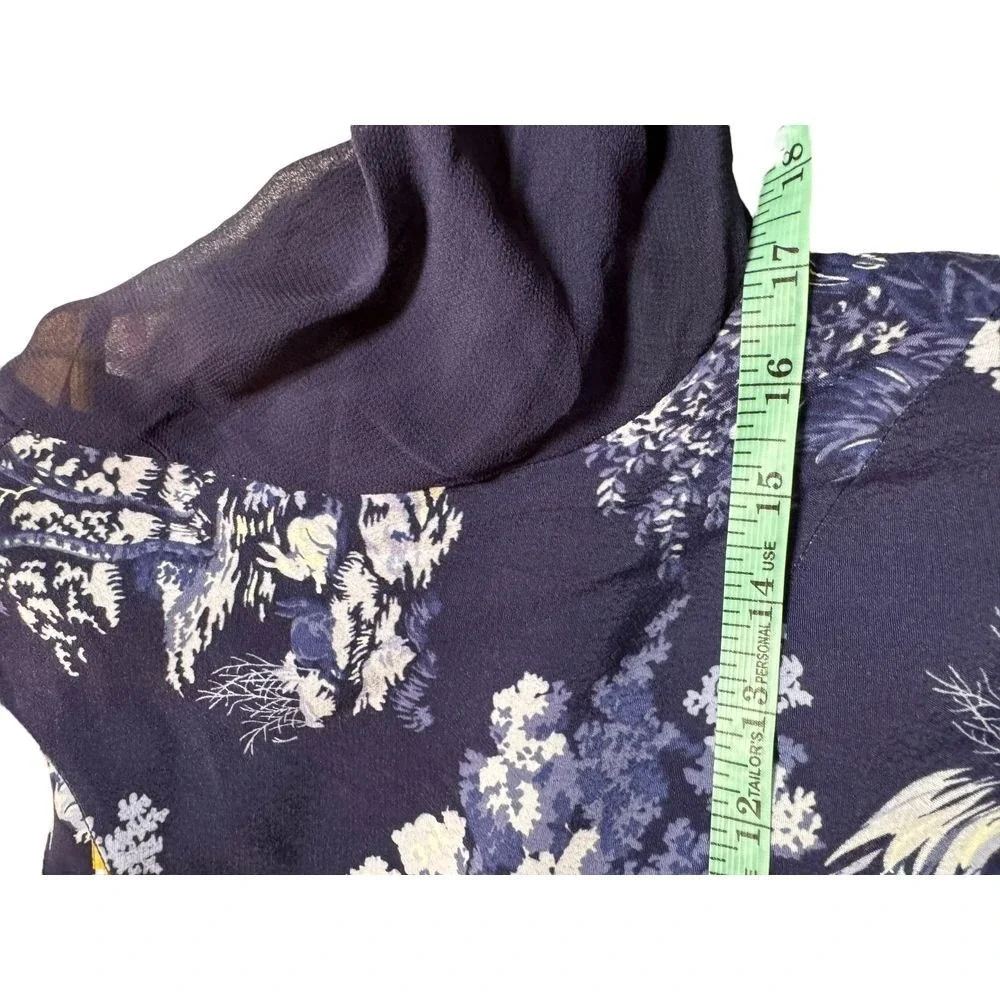 Joules Dress Size‎ 6 Deer Rabbit Print Chiffon Woodland Forest Fully Lined Shift - Picture 6 of 9